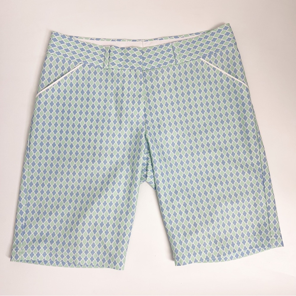 Peter Millar Blue and Green Athletic Shorts
